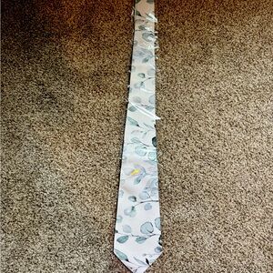 Sage green floral ties; 5 total